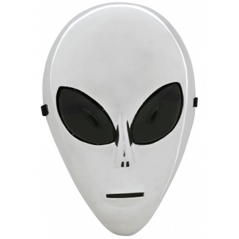 Carnavalskostuum winkel Alien masker zilver Feest Maskers