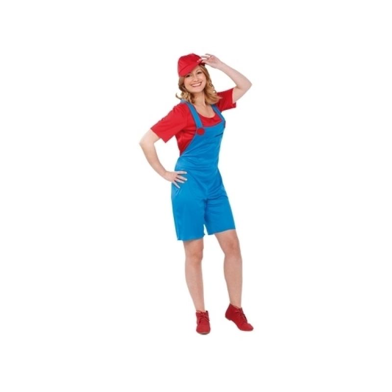 Loodgieter kostuum rood voor dames Carnavalskostuum winkel Superhelden en Cartoon kostuums