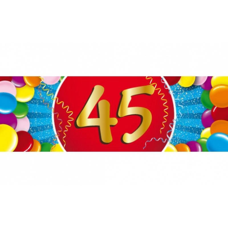 Leeftijd feestartikelen 45 jaar versiering sticker