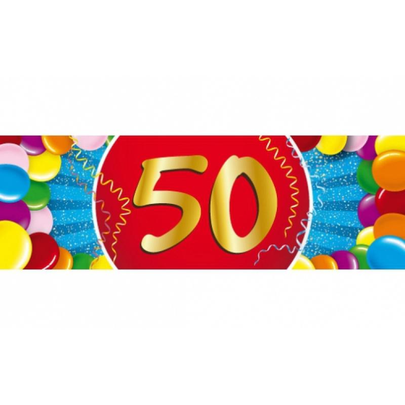 Shoppartners 50 jaar versiering sticker Leeftijd feestartikelen
