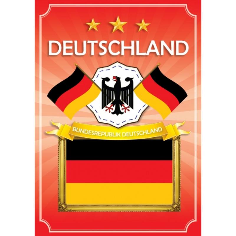 Deutschland deurposter met wapen Shoppartners Landen versiering en vlaggen