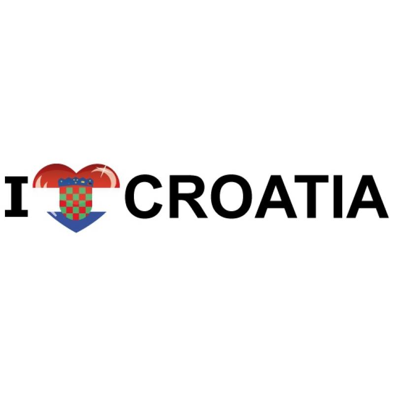 Landen versiering en vlaggen Shoppartners Koffer stickers I Love Croatia