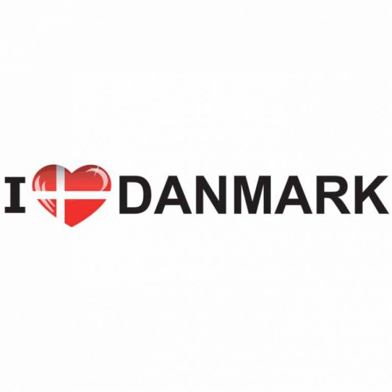 Koffer stickers I Love Denmark Shoppartners goedkoop online kopen