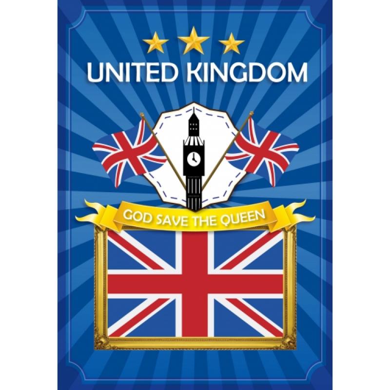 Landen versiering en vlaggen Shoppartners UK deurposter met de Big Ben
