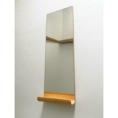 Vintage spiegel - bent plywood - 1 meter hoog