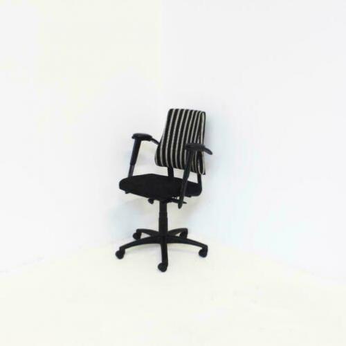 BMA Axia Bureaustoelen, zwarte/wit gestreept, brede streep