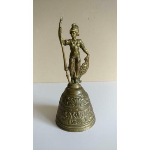 Tafelbel Romeinse krijgsheer, brons, eerste helft 20e eeuw